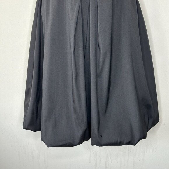 WHBM Womens Strapless LBD Party Wedding Date Bubble Hem Mini Dress in Black 8 - Picture 3 of 8